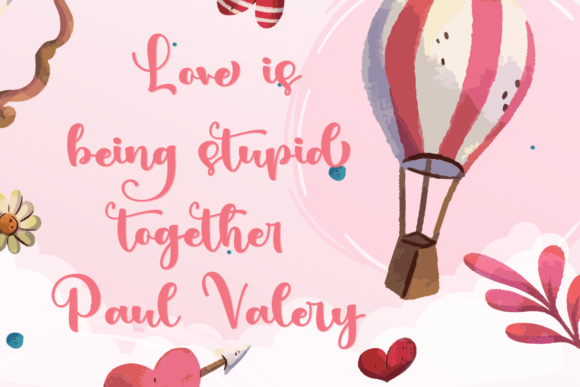 Bitterlove Font PNG with transparent background - Preview 1