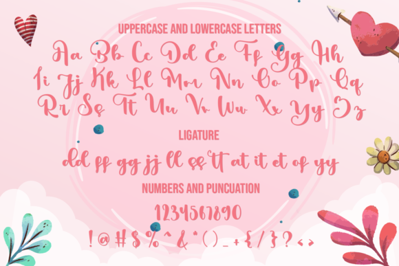 Bitterlove Font PNG with transparent background - Preview 2