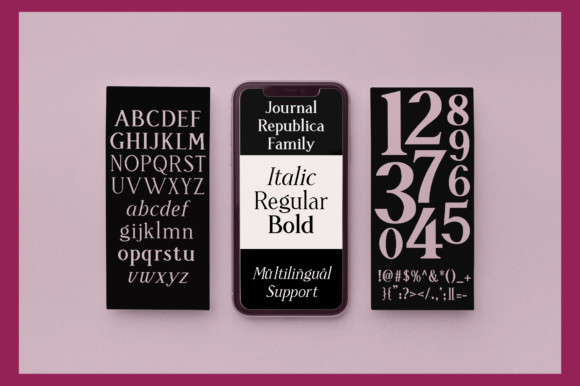 Journal Republica Font PNG with transparent background - Preview 5