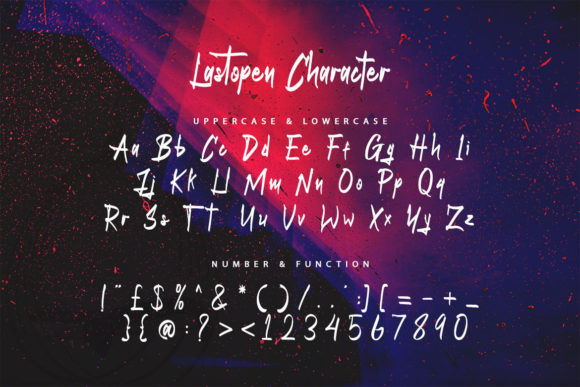 Lastopen Font PNG with transparent background - Preview 5