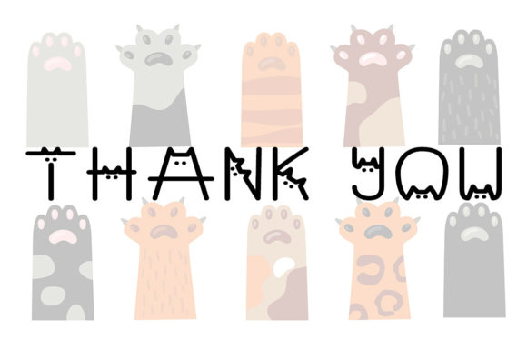 Little Cat Font PNG with transparent background - Preview 6