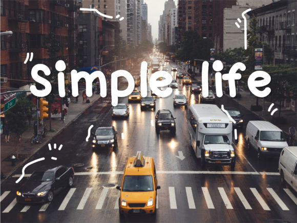 Simple Bold Text Font PNG with transparent background - Preview 1