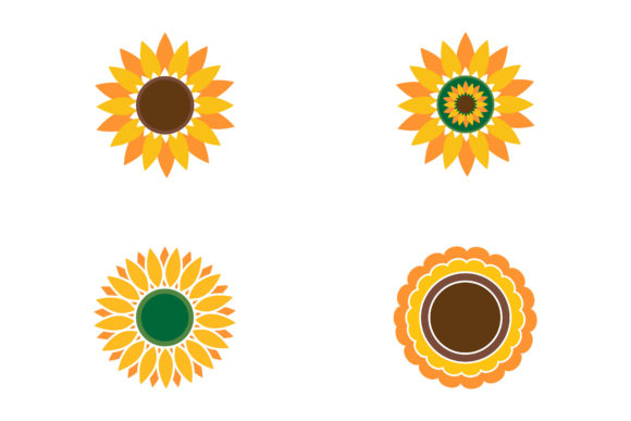 Sun Flower Logo Vector