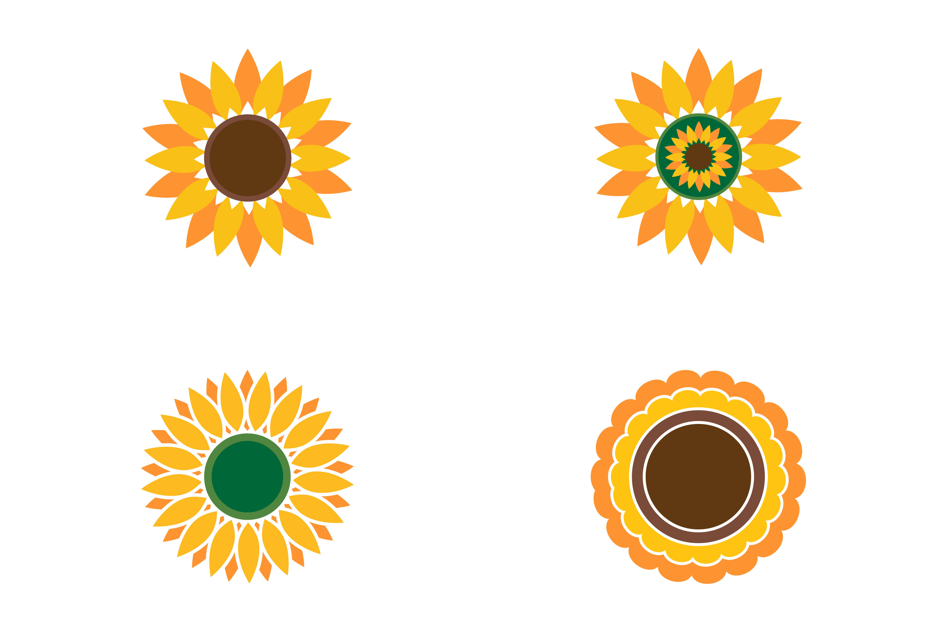 Sun Flower Logo Vector