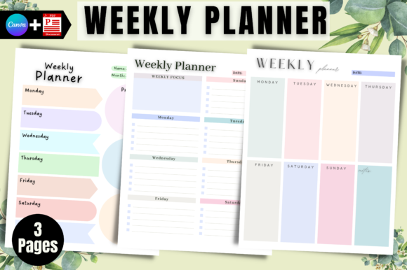 Weekly Planner Canva Template