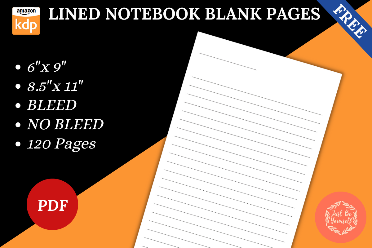 FREE Lined Notebook Blank KDP Interior