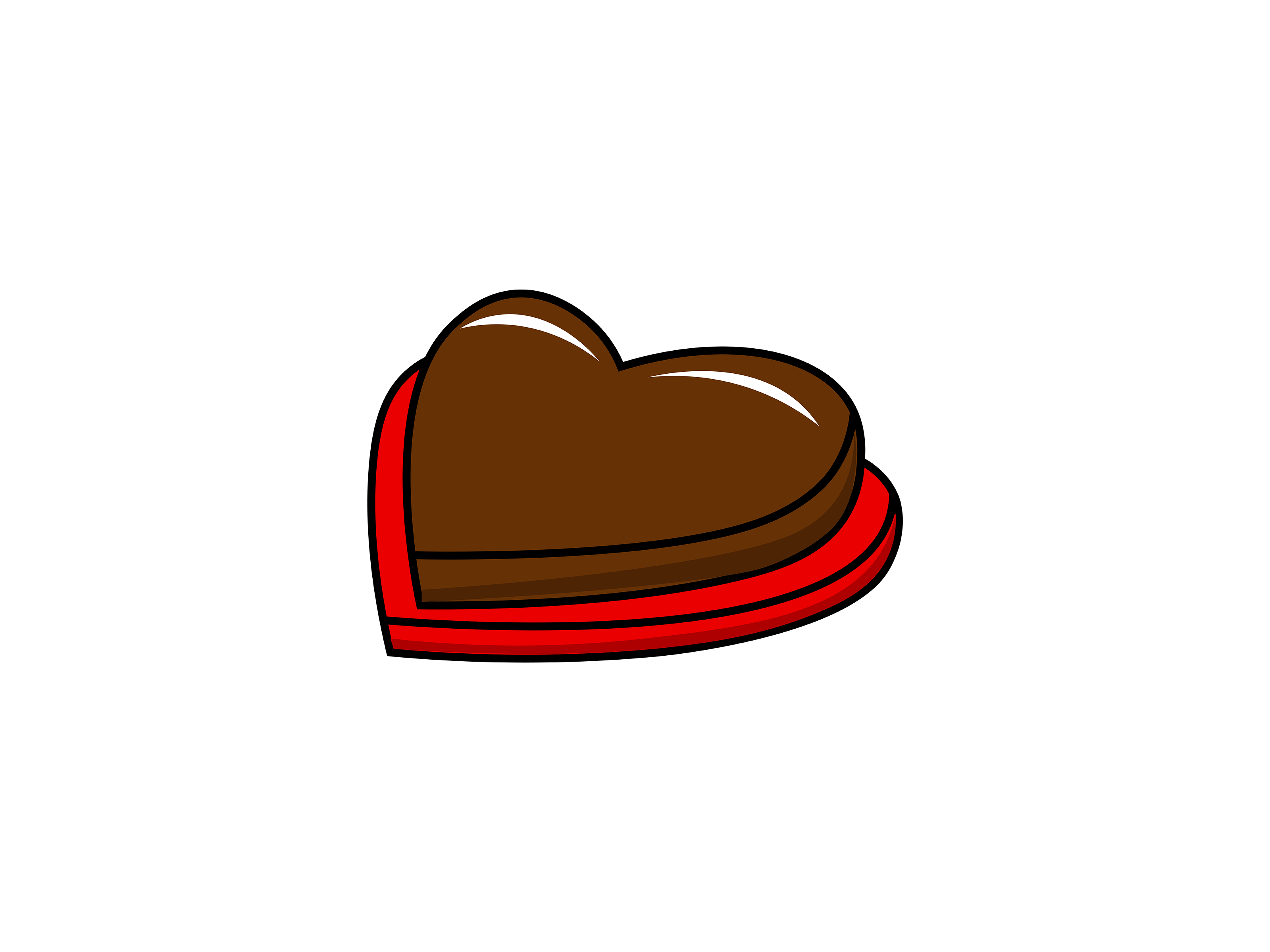 Valentines Chocolate Heart Ilustrations