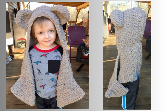 Bear Hooded Scarf