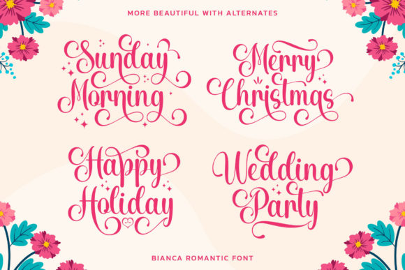 Bianca Romantic Font Font - Preview 2