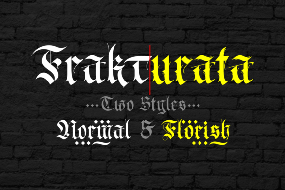 Frakturata Font PNG with transparent background - Preview 2