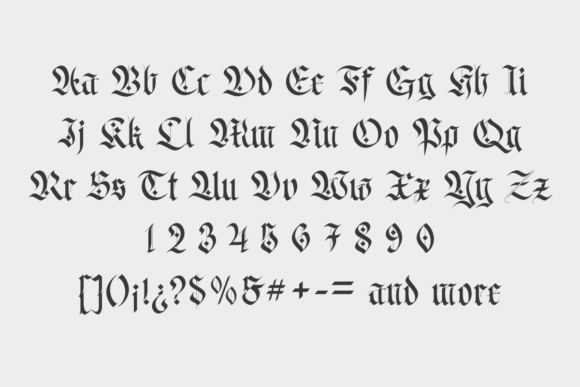 Frakturata Font PNG with transparent background - Preview 4