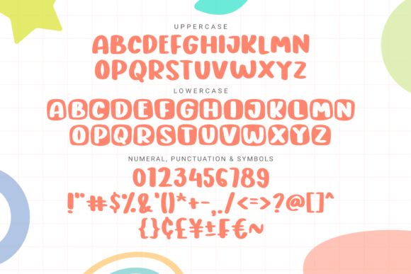 Happy Block Font PNG with transparent background - Preview 1