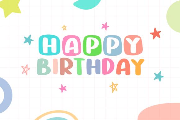 Happy Block Font PNG with transparent background - Preview 2