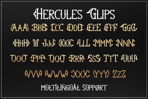 Hercules Font PNG with transparent background - Preview 3