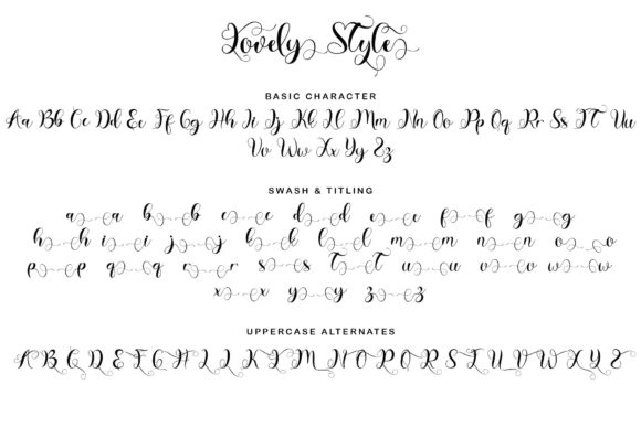Lovely Style Font PNG with transparent background - Preview 6