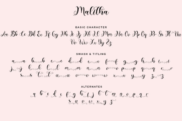 Malitha Font PNG with transparent background - Preview 6