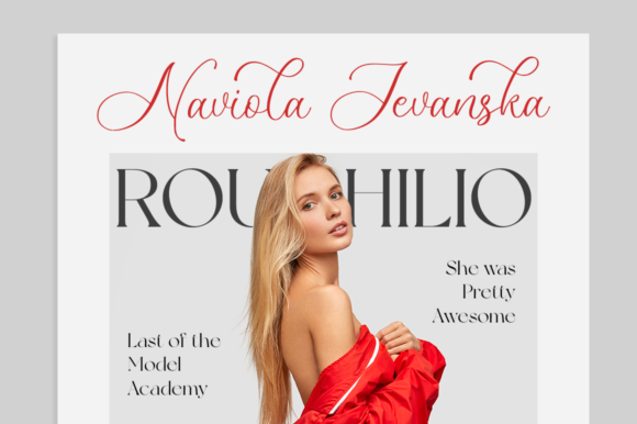 Romantic Rossie Font PNG with transparent background - Preview 2