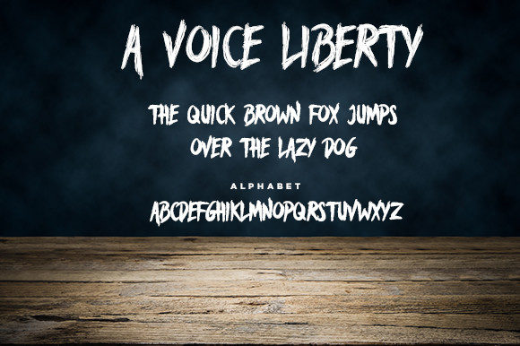 A Voice Liberty Font PNG with transparent background - Preview 1