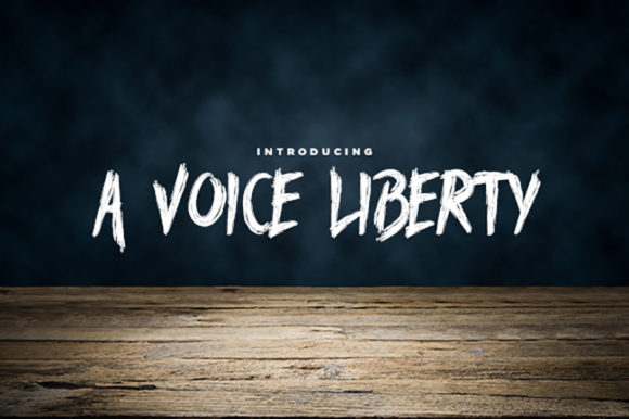 A Voice Liberty Font PNG with transparent background - Preview 2