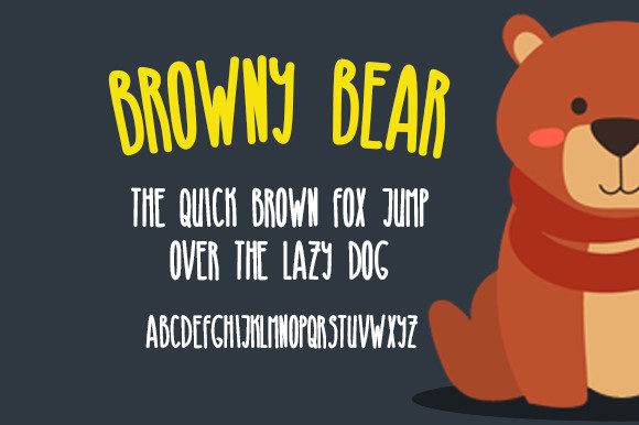 Browny Bear Font - Preview 1