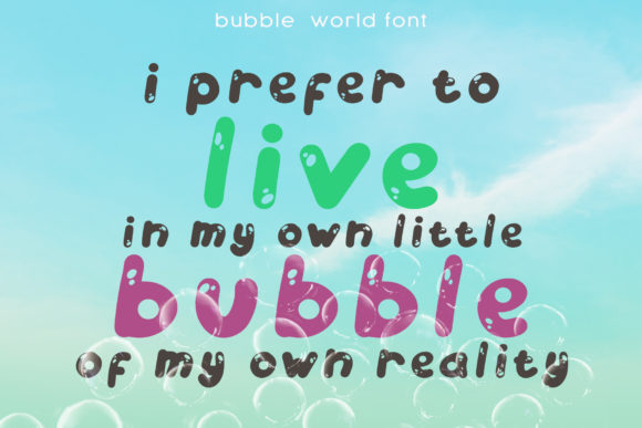 Bubble World Font - Preview 1