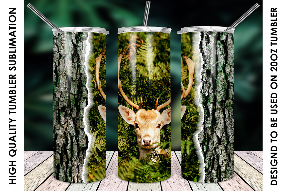 Deer Secretly 20oz Skinny Tumbler Graphic by ShawaShop · Creative Fabrica