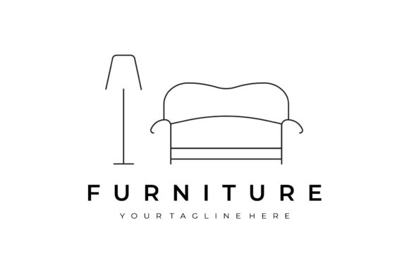 Furniture Illustration Line Art Vector