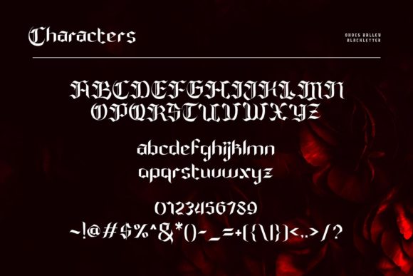 Ghoes Balley Font font preview - 4