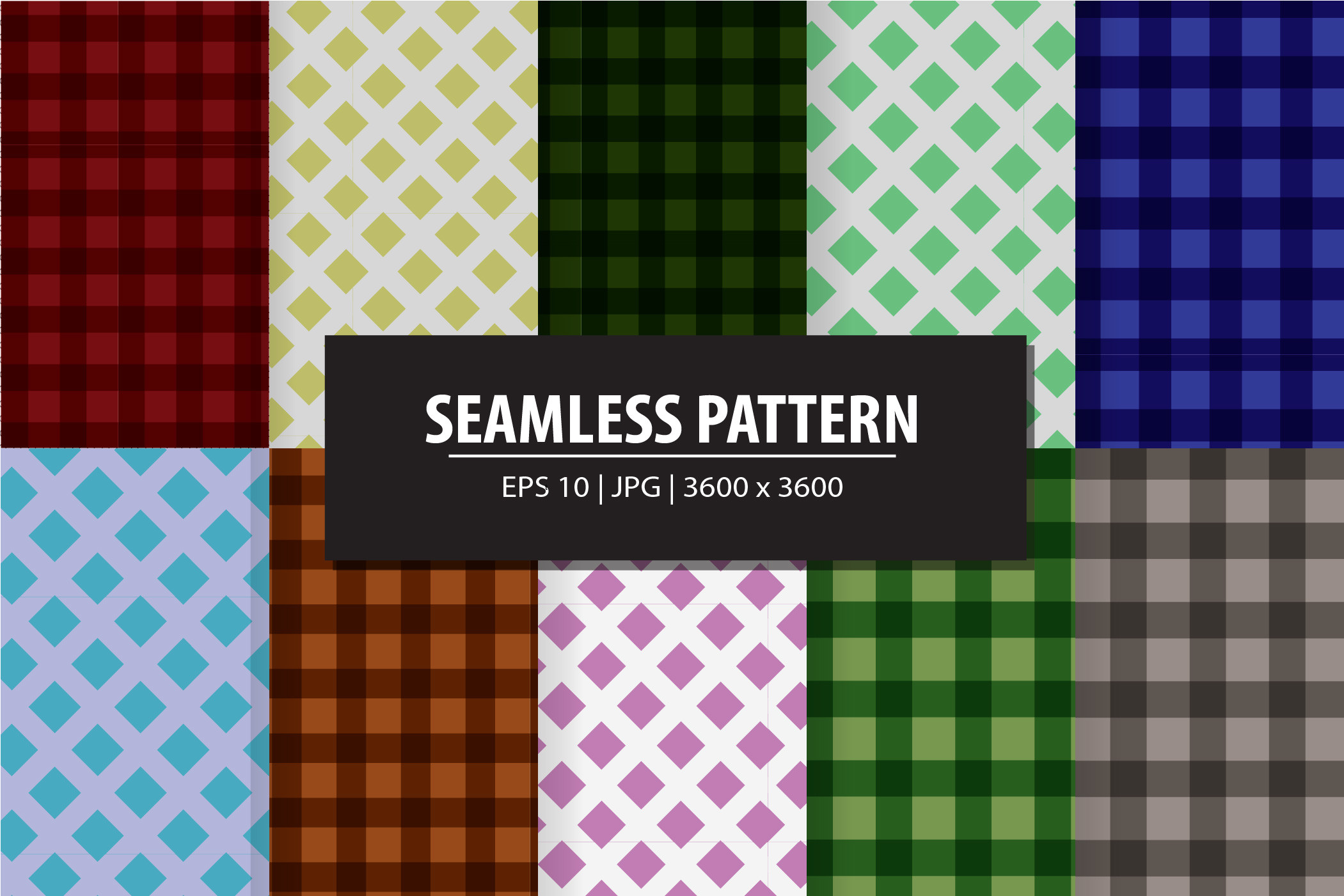 Gingham Seamless Patterns Digital Papers Graphic by NurAjiDesign ...