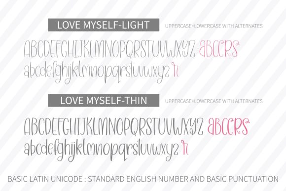 Love Myself Font PNG with transparent background - Preview 2