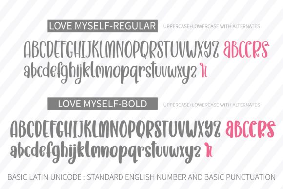 Love Myself Font PNG with transparent background - Preview 3