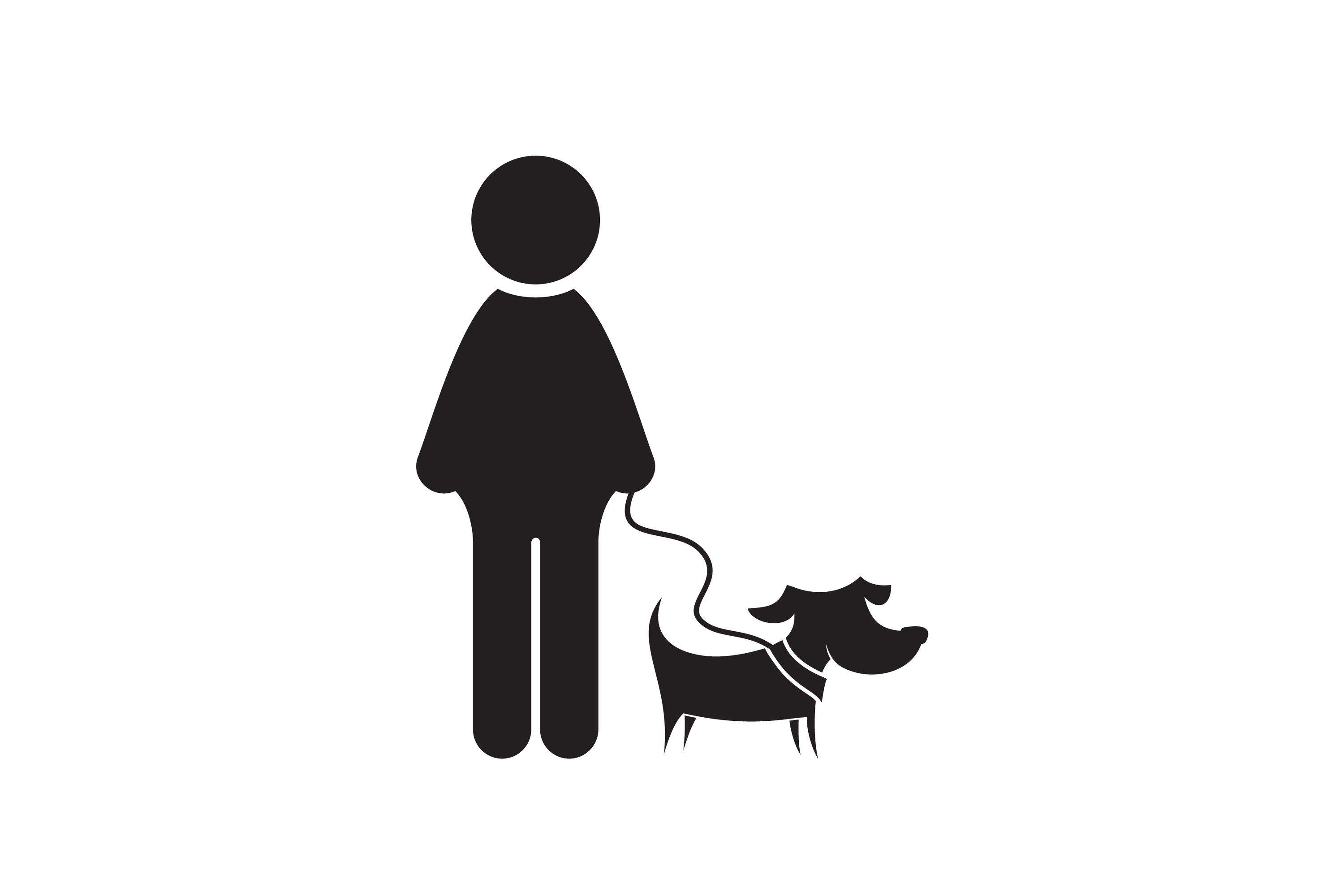 Man and Dog Vector Icon