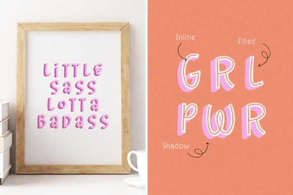 Powerful Trio Font PNG with transparent background - Preview 1