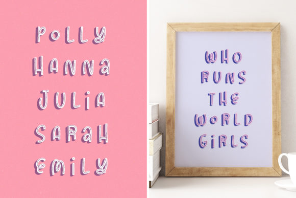 Powerful Trio Font PNG with transparent background - Preview 3