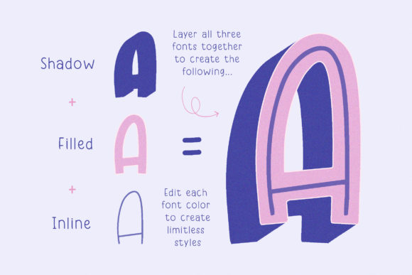 Powerful Trio Font PNG with transparent background - Preview 4
