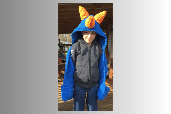 Triceratops Hooded Scarf