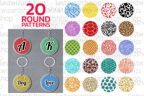 Animal Key Rings Vector Round Keychain Pattern Svg, Keyring Svg Graphic by Lastwizard Shop ...