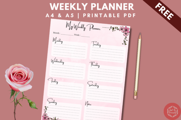 Free Weekly Planner Printable.