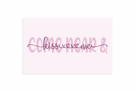 Kiss Hug Love You Font PNG with transparent background - Preview 6