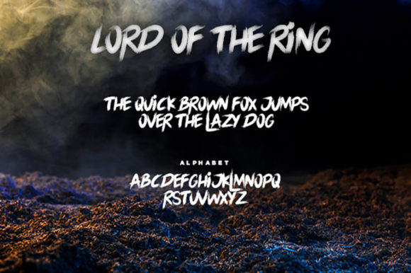 Lord of the Ring Font PNG with transparent background - Preview 1