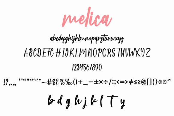 Melica Font PNG with transparent background - Preview 5