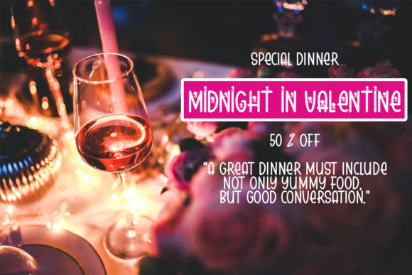 Midnight in Valentine Font PNG with transparent background - Preview 2