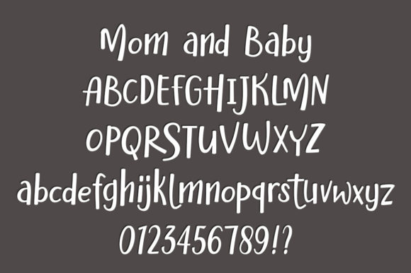 Mom and Baby Font font preview - 4