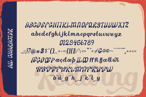 Redwing Font PNG with transparent background - Preview 5