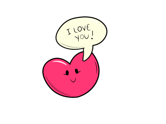 Valentine Heart Love You Illustrations