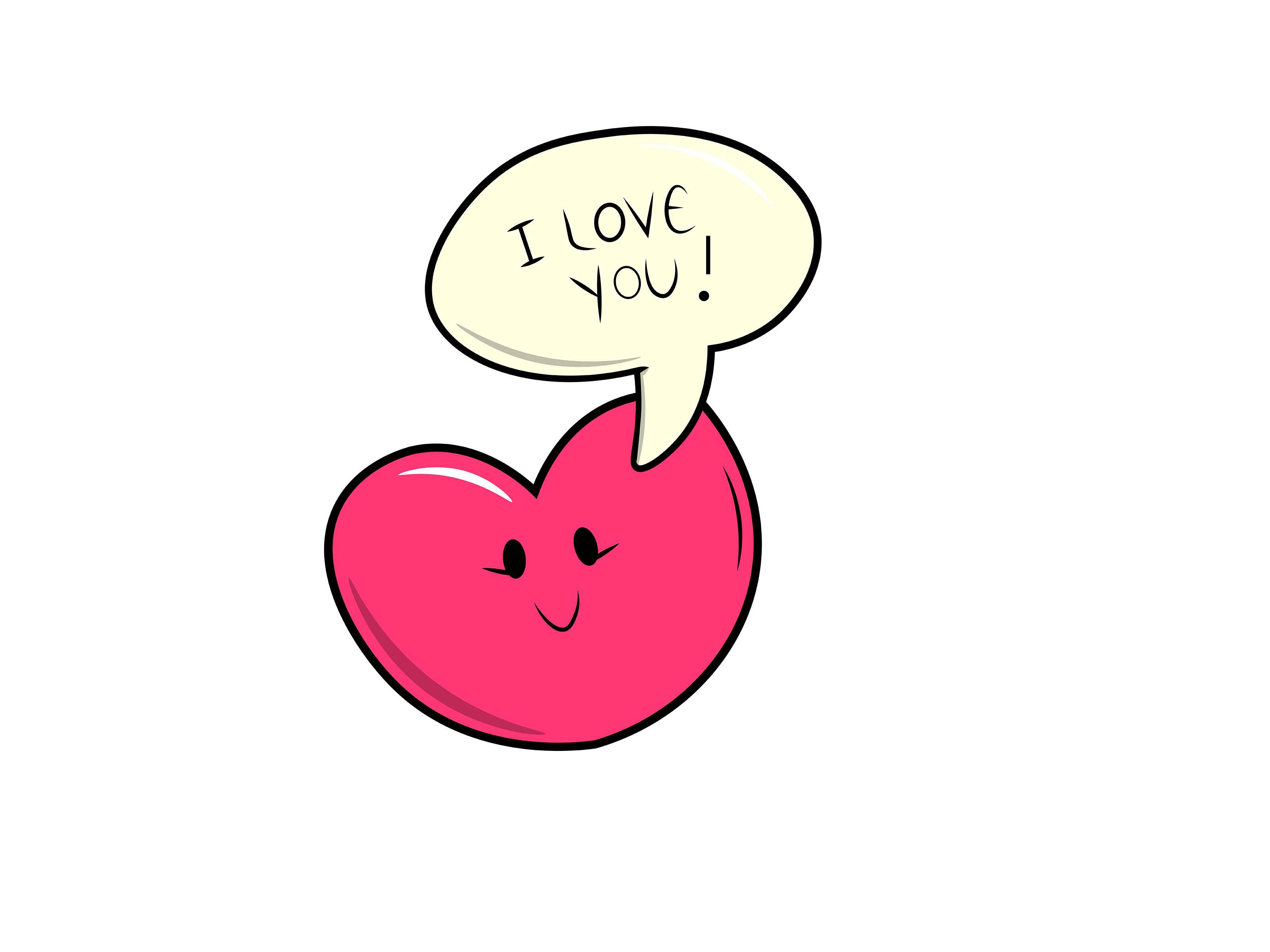 Valentine Heart Love You Illustrations