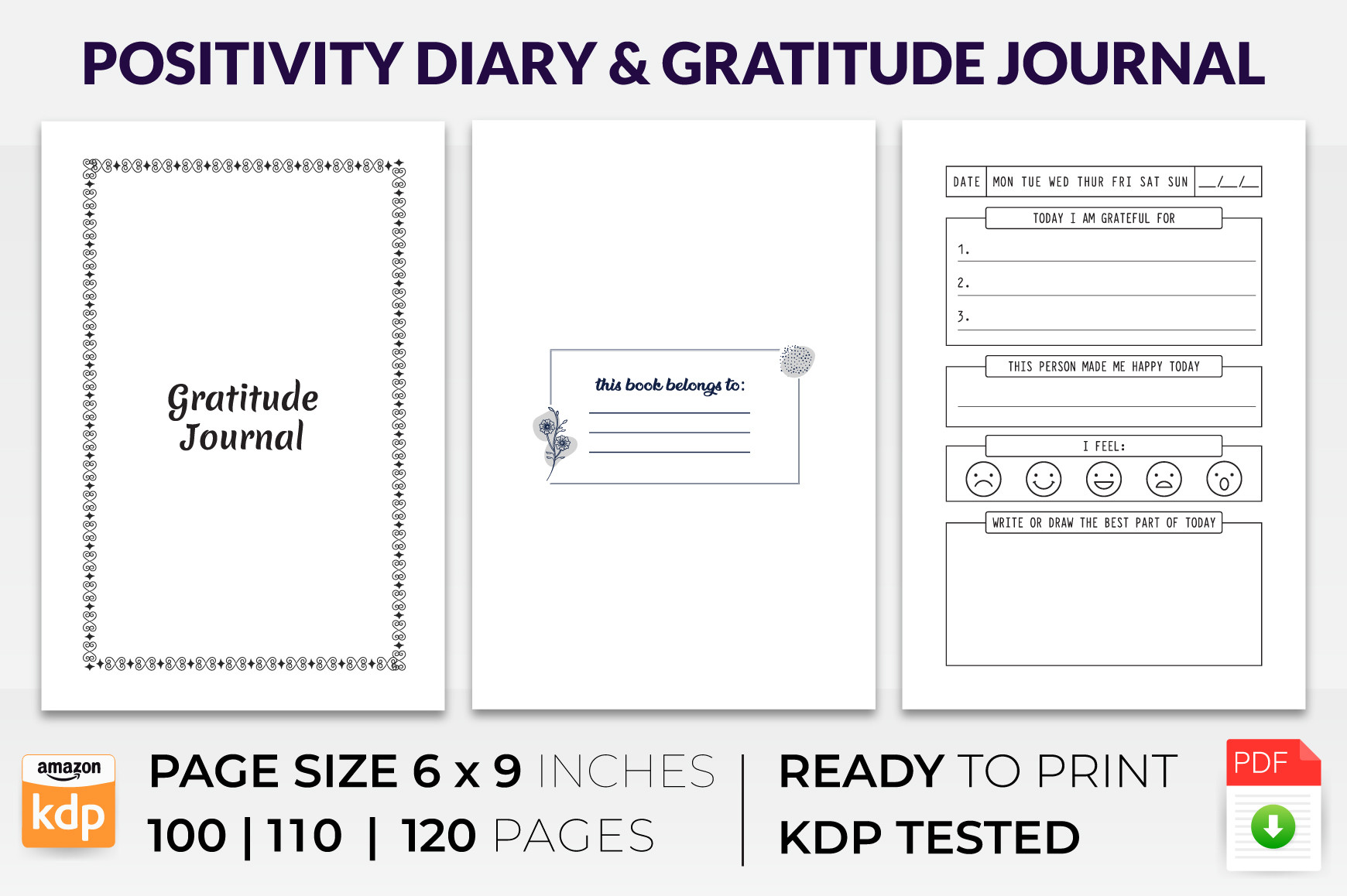 Women Gratitude Journal for KDP Interior Graphic by designmela01 ...