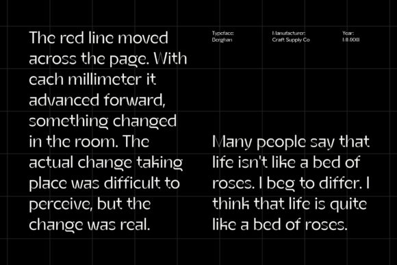 Berghan Font - Preview 3