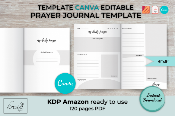 CANVA Prayer Journal Template Graphic by Kream Digital · Creative Fabrica