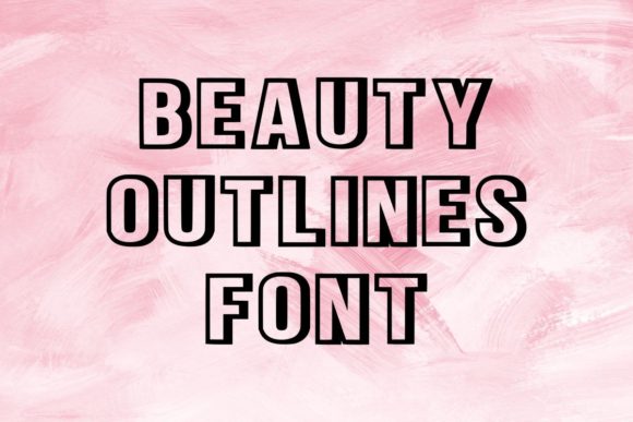 Contour Outlines Font PNG with transparent background - Preview 2